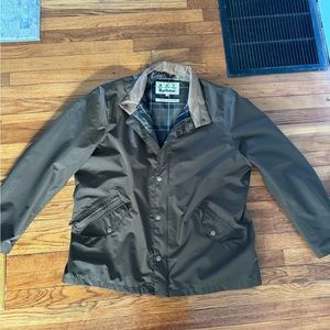 Barbour Men’s Waterproof Jacket with corduroy collar